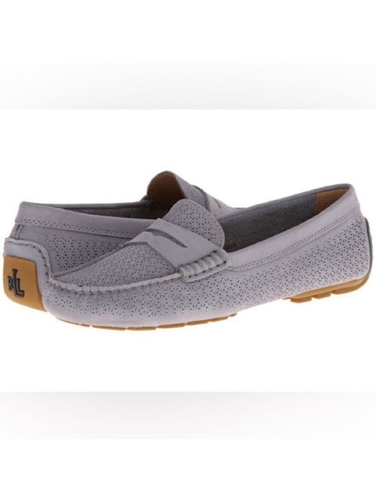 Lauren Ralph Lauren Shoes - Lauren Ralph Lauren Women’s Camila Moccasins Chambray Gray Driving Loafer 9.5
